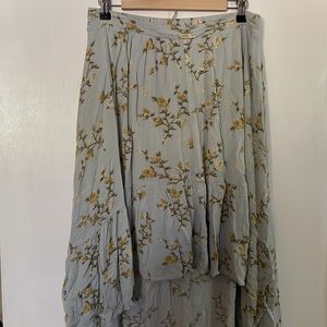 High low Floral Maxi Skirt